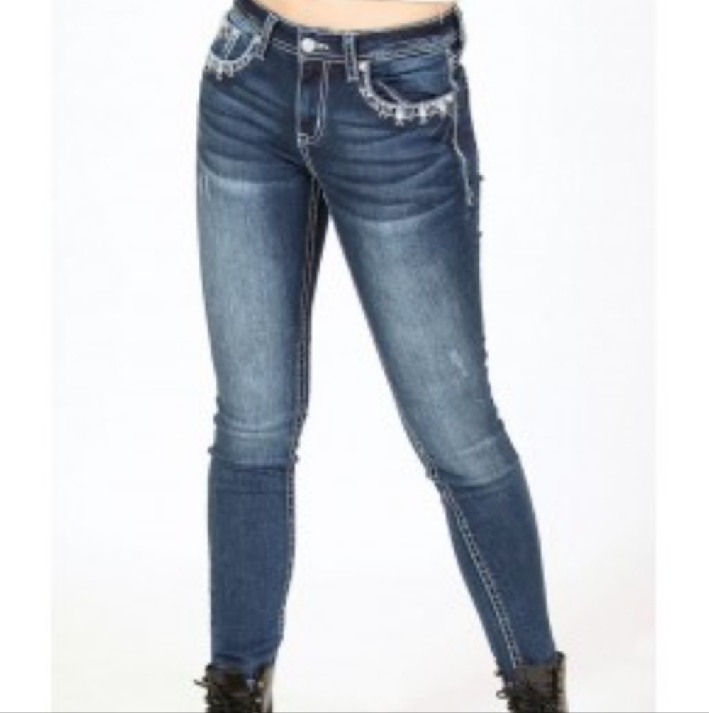 Sexy Couture Women's Blue Denim Jeans size 13
